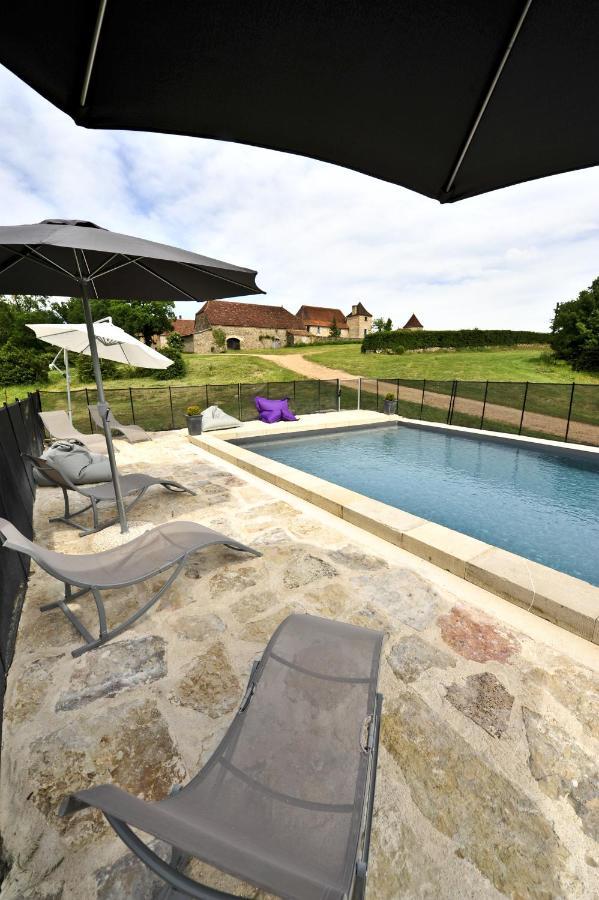 אלבינק Gite 8 Pers Du Chateau De Cantecor חדר תמונה